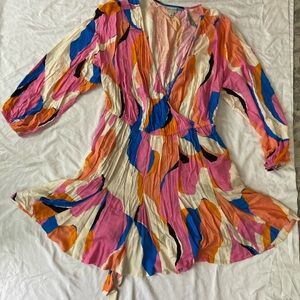 Ava & Viv Multicolor Patterned Dress